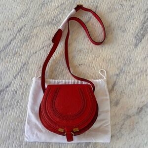 Authentic Chloe Small Marcie Leather Saddle Bag